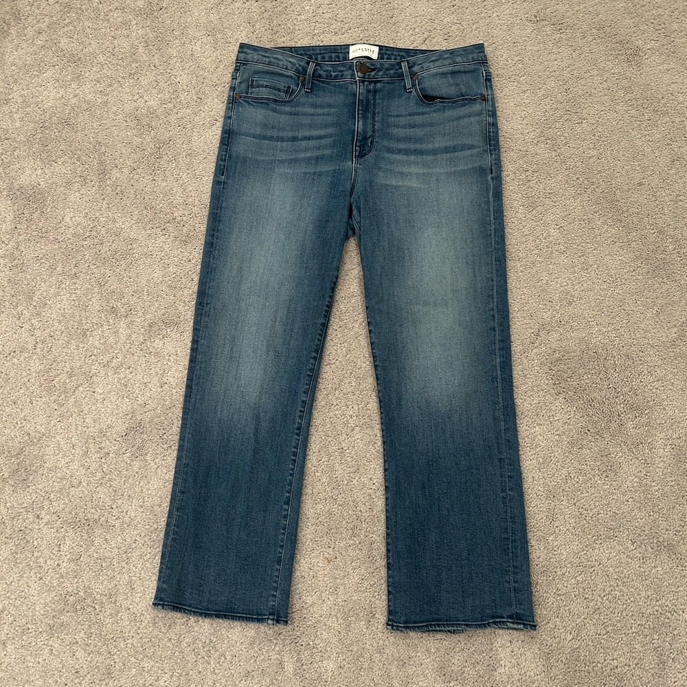 Parker Smith Size 31 Crop Slit Ankle Jeans Stretch